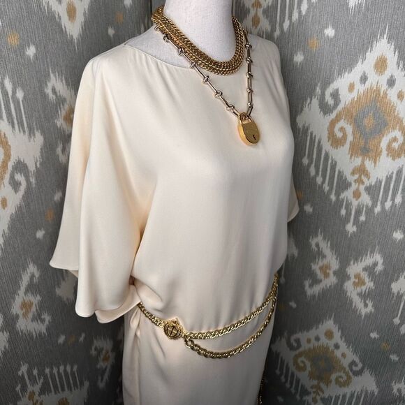 Ralph Lauren Collection Resort 2014 Ivory Silk Batwing Shift Dress - Picture 4 of 17